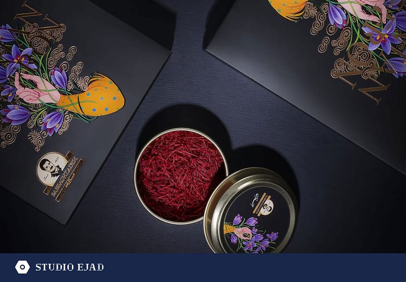 طراحی بسته بندی زعفران صادراتی